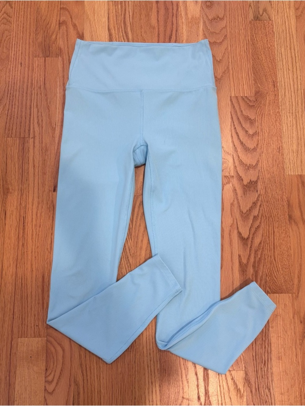 All in Motion Ribbed High Rise Leggings Baby Blue Buttery Soft Size S